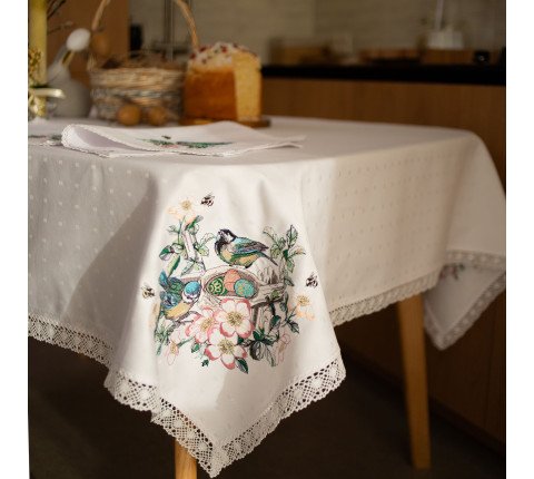 Easter tablecloth with embroidery