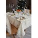 Tablecloth "Golden Flowers" milk-colored