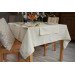 Tablecloth "Golden Flowers" milk-colored