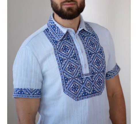 Men's embroidered shirt "Dniprovskaya Khvilya"