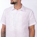 Men's embroidered shirt "White on White"