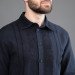 Men's embroidered shirt "Black Pattern"