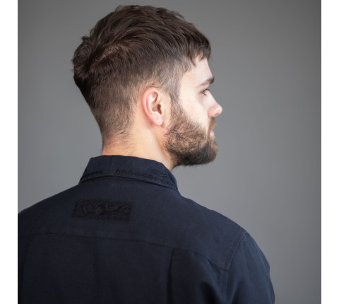 Men's embroidered shirt "Black Pattern"