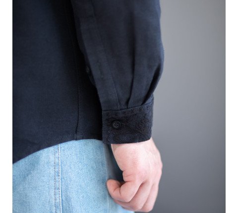 Men's embroidered shirt "Black Pattern"