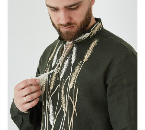 Men's embroidered shirt "Wheat Field"