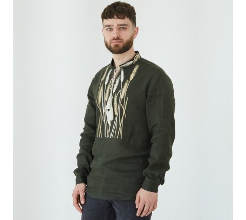 Men's embroidered shirt "Wheat Field"