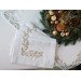Napkin "Golden Flowers" white