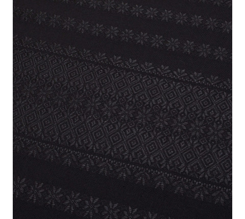 Black ethnic fabric with black ornament Dusk TDK-148-B 1/1, linear meter.