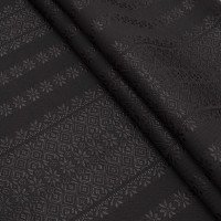 Black ethnic fabric with black ornament Dusk TDK-148-B 1/1, linear meter.