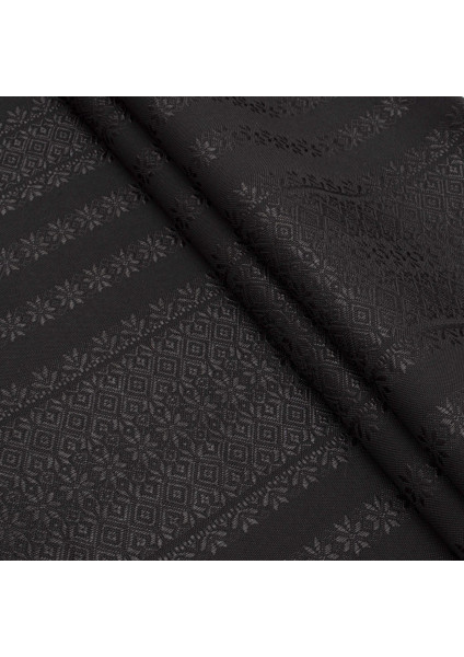 Black ethnic fabric with black ornament Dusk TDK-148-B 1/1, linear meter.