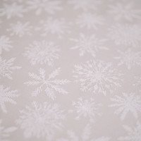 Tablecloth fabric Christmas Eve-snowflakes milk TDK-ZH-184-2 1/1, linear meter.