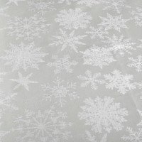 Tablecloth fabric Christmas Eve-snowflakes milk TDK-ZH-184-2 3/1, linear meter.