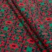 Ethno-jacquard on a red-green patterned cloth Solokha TDK-J-223 1/5, per linear meter.