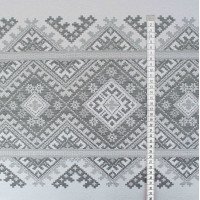 Tablecloth fabric Arabesque TDK-Z-207-1 2/227 charcoal gray, per meter.