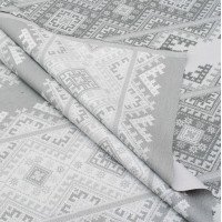 Tablecloth fabric Arabesque TDK-Z-207-1 2/227 charcoal gray, per meter.