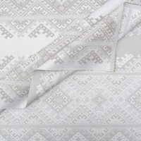 Tablecloth fabric Arabesque TDK-ZH-207-1 2/234 silver-gray, per meter.