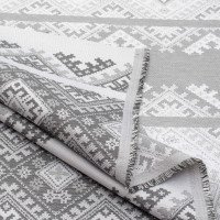 Tablecloth fabric Arabesque TDK-ZH-207-1 1/227 charcoal gray, per meter.