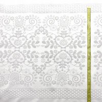 Jacquard fabric for tablecloths white Zhukravlina TDK-ZH-196 1/1, per meter.