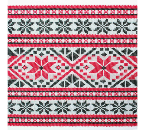 Ethno-jacquard fabric for decoration Forest Song TDK-ZH-216 1/1, linear meter.