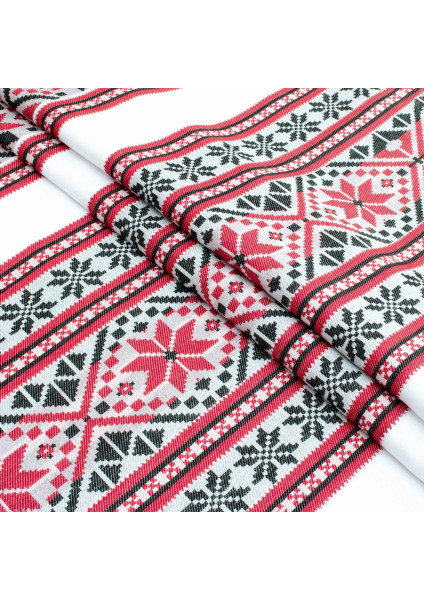 Ethno-jacquard fabric for decoration Forest Song TDK-ZH-216 1/1, linear meter.