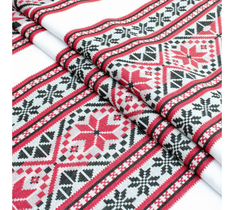 Ethno-jacquard fabric for decoration Forest Song TDK-ZH-216 1/1, linear meter.