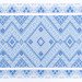 Ethno-jacquard fabric for tablecloths Smerika TDK-J-217 1/6 light blue-blue ornament, per meter.