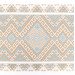 Ethno-jacquard fabric for tablecloths Smereka TDK-J-217 1/5 beige-blue ornament, running meter.