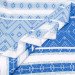 Ethno-jacquard fabric for tablecloths Smerika TDK-J-217 1/6 light blue-blue ornament, per meter.