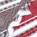 Тканина етно-жакард для скатертин Смерека ТДК-Ж-217 1/3 чорний з червоним орнамент, пог.м.