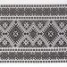 Ethno-jacquard fabric for tablecloths Red Ruta-2 TDK-J-212 1/8 black ornament, linear meter.