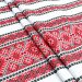 Ethno-jacquard fabric for tablecloths Red Ruta-2 TDK-J-212 1/1, linear meter.