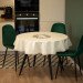 Embroidered round tablecloth