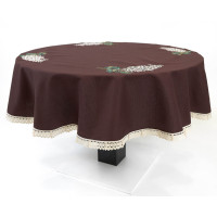 Embroidered round tablecloth "Lilac"