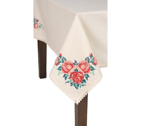 Embroidered tablecloth "Flowering Garden"