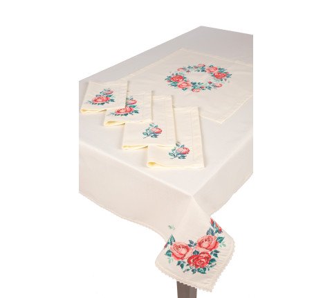 Embroidered tablecloth "Flowering Garden"