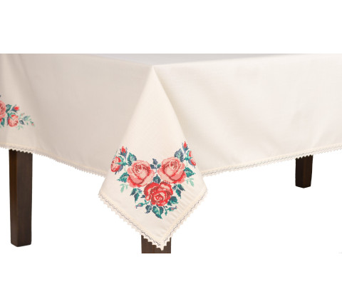 Embroidered tablecloth "Flowering Garden"