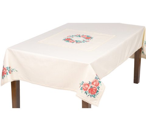 Embroidered tablecloth "Flowering Garden"