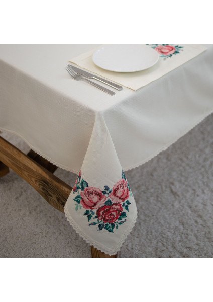 Embroidered tablecloth "Flowering Garden"