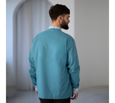 Men's embroidered shirt "Blue"