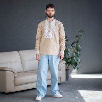 Вишиванка чоловіча "Бежева"