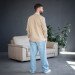Men's embroidered shirt "Beige"