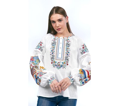 Women's embroidered shirt "White"