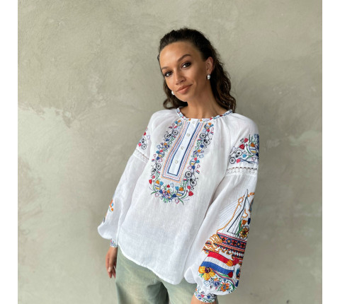 Women's embroidered shirt "White"