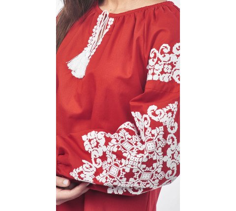 Women's embroidered shirt "Red"