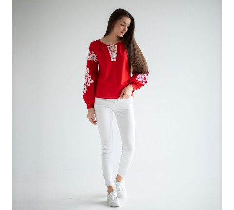 Women's embroidered shirt "Red"