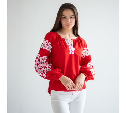 Women's embroidered shirt "Red"