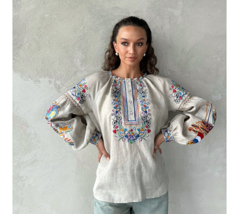Women's embroidered shirt "NL"