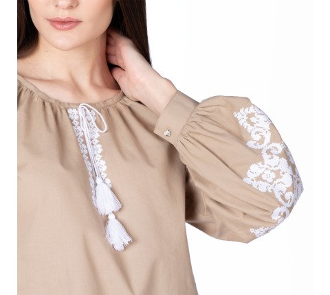 Women's embroidered shirt "Beige"